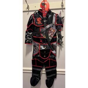 Kids Ninja Warrior Costume Black and Red